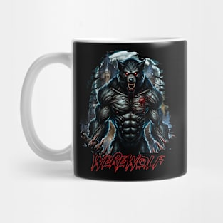 Moonlit Terror: Beware the Werewolf's Howl Mug